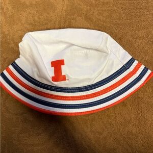 White and Blue Fighting Illini Bucket Hat